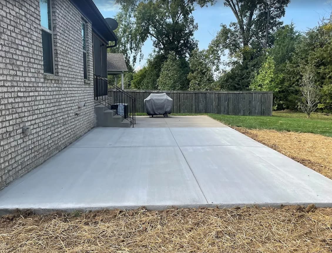 Concrete patio installation in Oak Cliff, Dallas
